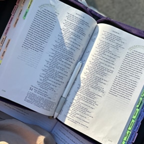 Bible pages with tabs