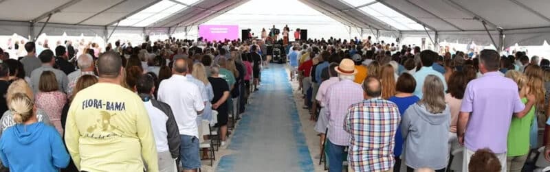 Florida-Bama Church at Easter.